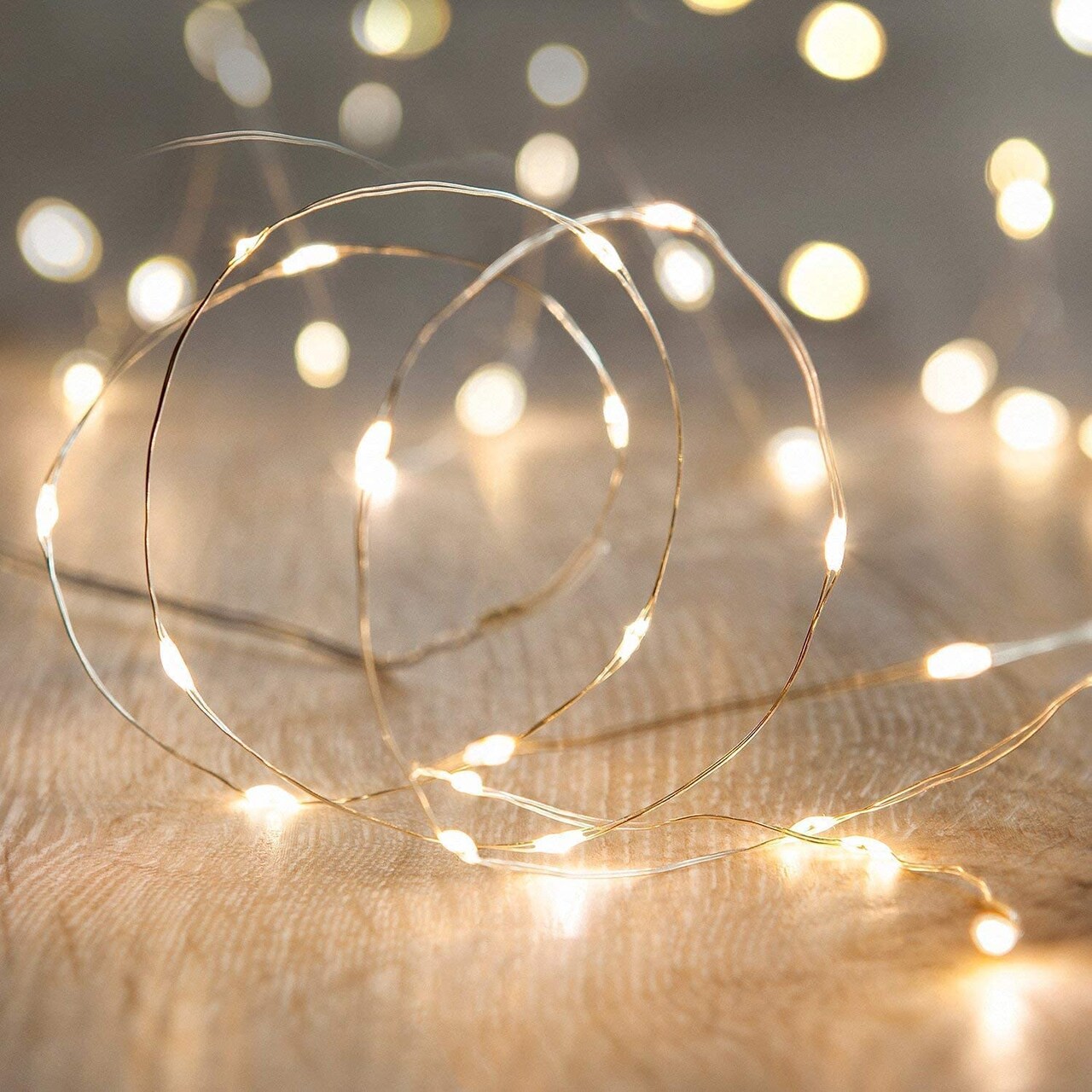 16.5 Ft 50 LED Fairy Lights Battery Operated String Lights for Party Home Wedding Festival Decoration, Warm White
